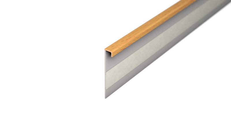 Prinz Teppich-Einklebeleiste ohne Steg - Kunststoff. - Nr. 810 - Buche -  250 cm