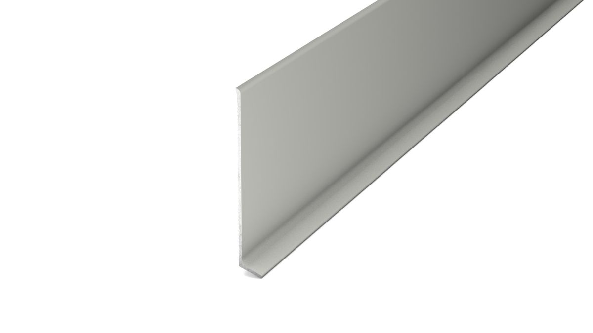 Aluminium-Sockelleiste für Klebemontage 11 x 80 mm Titan 2.70 m