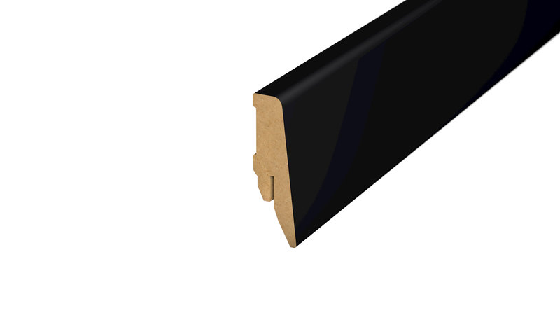 Prinz MDF-Sockelleiste 18 x 58 mm - Nr. 809 - Schwarz - 250 cm