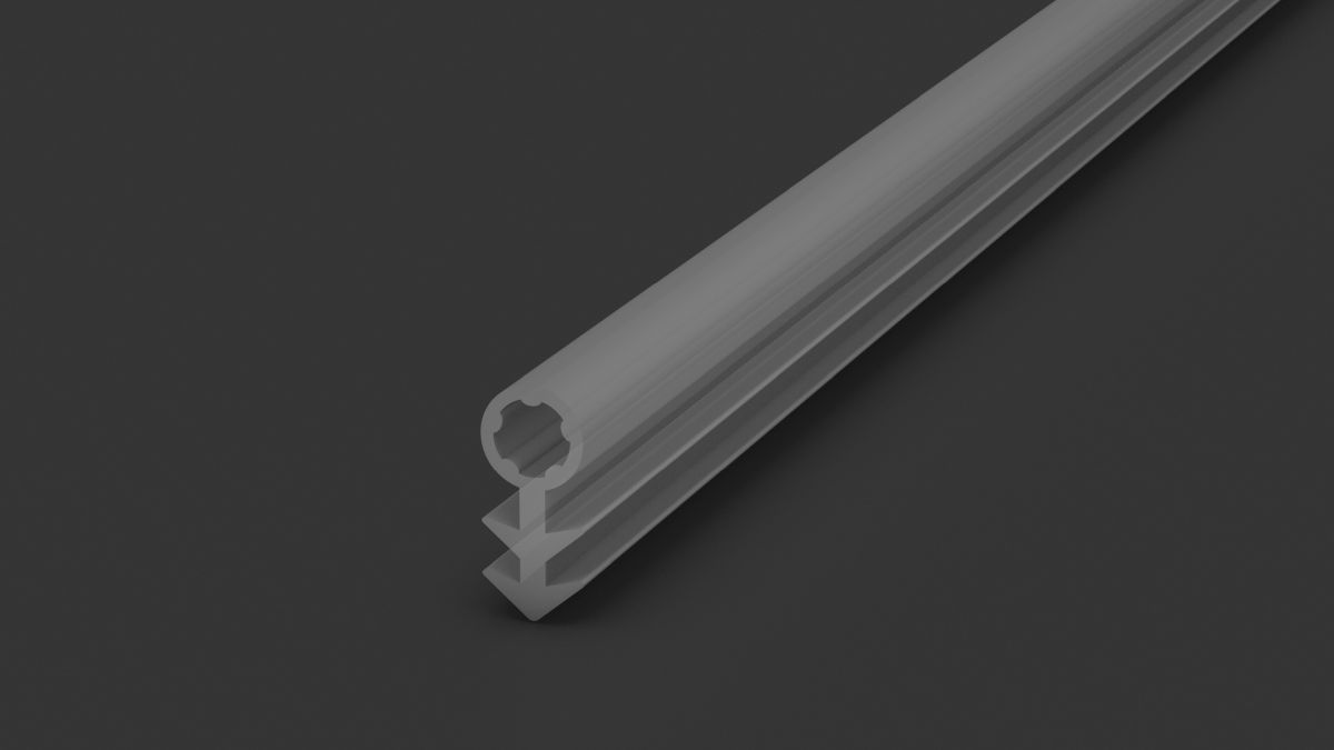 Prinz Schlauchdichtung für Aluminium-Sockelleiste 4 mm - Nr. 354 - Transparent - 100 m