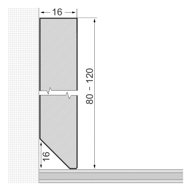 Massivholz-Sockelleiste 80x16mm Vierkant - Eiche geölt Massivholz-Sockelleiste 80x16mm Vierkant - Eiche geölt